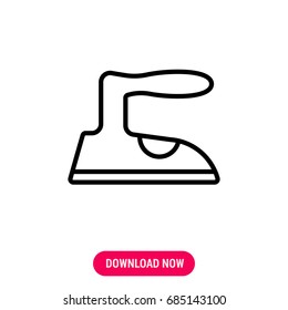 Iron vector icon, The outlined symbol of iron.  Simple, modern flat vector illustration for mobile app, website or desktop app   