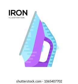 Iron vector illustration symbol object. Flat icon style concept design