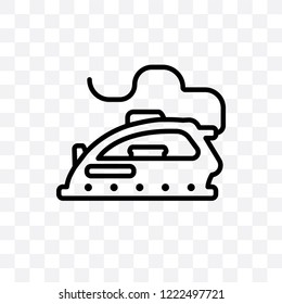 Iron vector linear icon isolated on transparent background, Iron transparency concept can be used for web and mobile