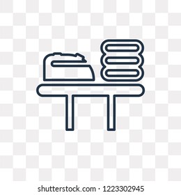 Iron vector outline icon isolated on transparent background, high quality linear Iron transparency concept can be used web and mobile