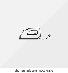 Iron Vector Icon? The outlined symbol of electric iron. Simple, modern flat vector illustration for mobile app, website or desktop app    