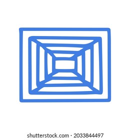 Iron ventilation grill line vector doodle simple icon