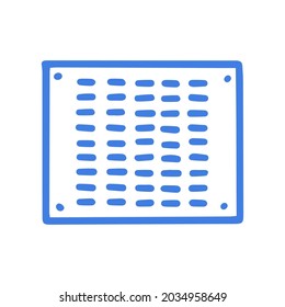 Iron ventilation grill line vector doodle simple icon