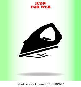 Iron web icon. Black illustration on white background