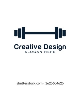 iron weight logo Ideas. Inspiration logo design. Template Vector Illustration. Isolated On White Background