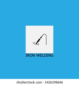 iron welding icon sign signifier vector