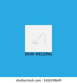 iron welding icon sign signifier vector