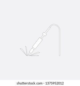 iron welding icon vector