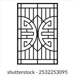 Iron window grill design vector template