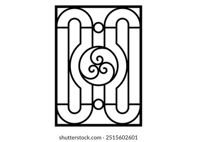 Modelo de vetor de design de grelha de janela de ferro
