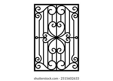 Iron window grill design vector template
