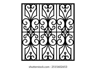 Eisen Fenster Grill Design Vektor Vorlage