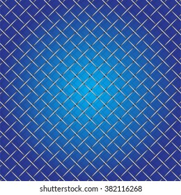 Iron wire mesh and shadow on blue background vector illustration.