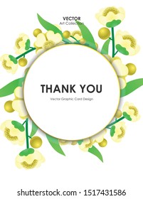 Iron wood Flower Card, Vector illustration design element