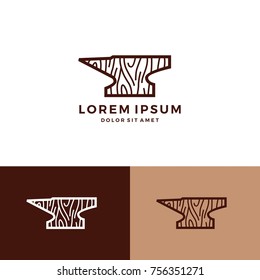 iron wood logo vector carpenter woodworker download