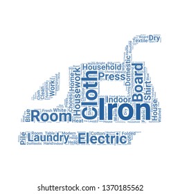 iron word cloud. tag cloud about iron