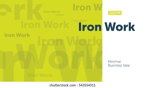 Iron Work Minimalistic Slide Template