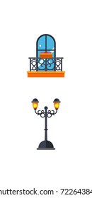 Iron works icon set