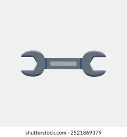iron wrench in flat vector design.