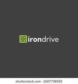 IRONDRIVE LOGO WITH THREE COLOUR AND PREMIUM ICONE