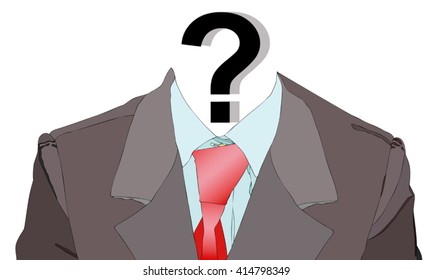 Ironic illustration it is depicting a person who has lost his identity