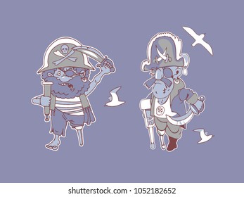 An ironic image of the pirates for the animation