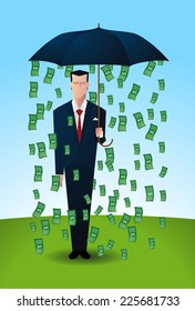 Ironic metaphor of the phrase making money.