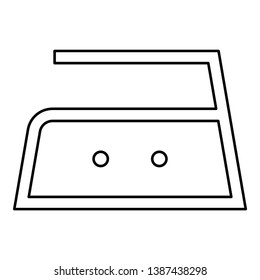 Ironing is allowed middle temperature to one hundred and fifty 150 degrees Clothes care symbols Washing concept Laundry sign icon outline black