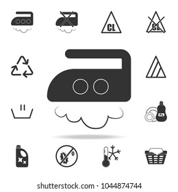 Ironing at an average temperature of up to 180 degrees icon. Detailed set of laundry icons. Premium quality graphic design. One of the collection icons for websites, web design on white background