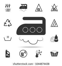 Ironing at an average temperature of up to 200 degrees icon. Detailed set of laundry icons. Premium quality graphic design. One of the collection icons for websites, web design on white background