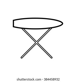 Ironing board flat icon
