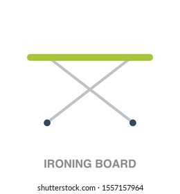 Ironing board flat icon on white transparent background. You can be used ironing board icon for several purposes.