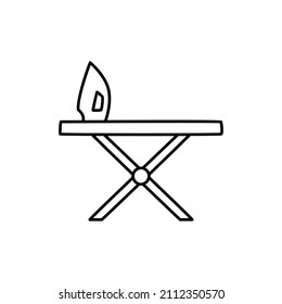Ironing board Icon in black line style icon, style isolated on white background