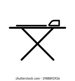 Ironing board icon. Black icon. Vector illustration.