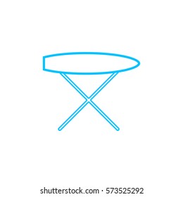 Ironing board icon flat. Blue pictogram on white background. Vector illustration symbol