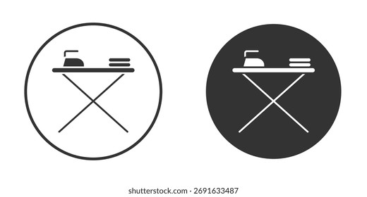Icono de tabla de planchar ilustraciones planas. Arte vectorial.