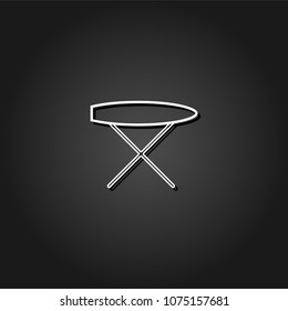 Ironing board icon flat. Simple White pictogram on black background with shadow. Vector illustration symbol