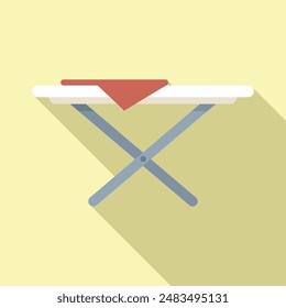 Ironing board icon flat vector. Steam household. Cloth object tool