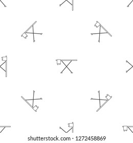Ironing board icon. Outline illustration of ironing board vector icon for web design isolated on white background