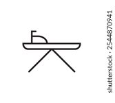 Ironing board icon Outline vector for web ui