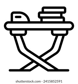 Ironing board icon outline vector. Home clean room. Messy chores