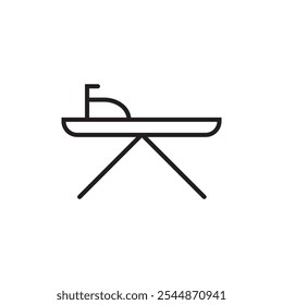 Ironing board icon Outline vector for web ui