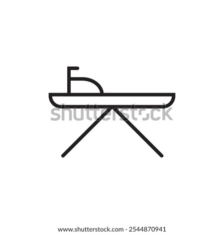 Ironing board icon Outline vector for web ui