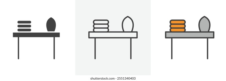 Ironing board icon pack. Vector illustration. EPS10