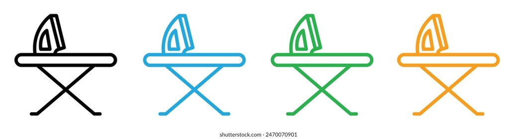 Ironing board icon showing household chores and ironing, perfect for home improvement, cleaning services, and domestic tasks