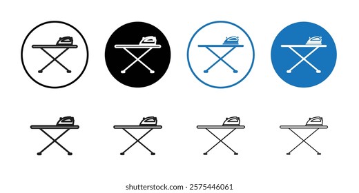 Ironing board icon Thin line art collection