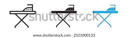 Ironing board icon thin line illustration