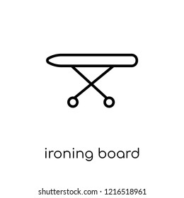 ironing board icon. Trendy modern flat linear vector ironing board icon on white background from thin line collection, outline vector illustration