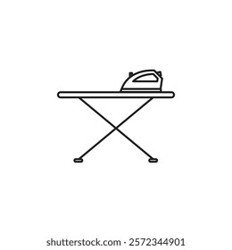 Ironing board icon Vector flat thin line illustration