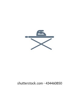ironing board, iron, icon, vector